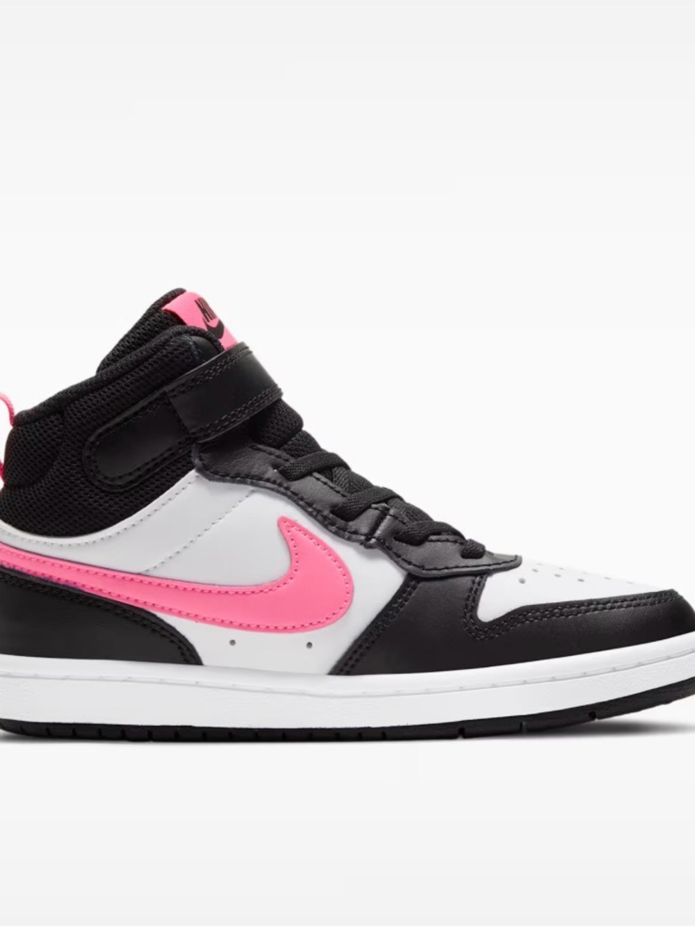 Nike Kids High-Top Sneaker - Black/White/Pink